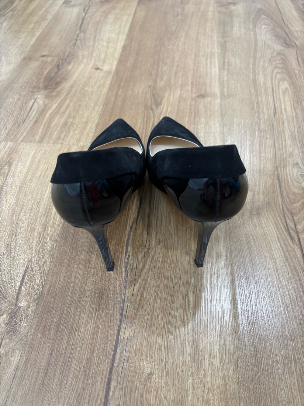 Jimmy Choo Suede and Patent Leather Pumps - Picture 4 of 5